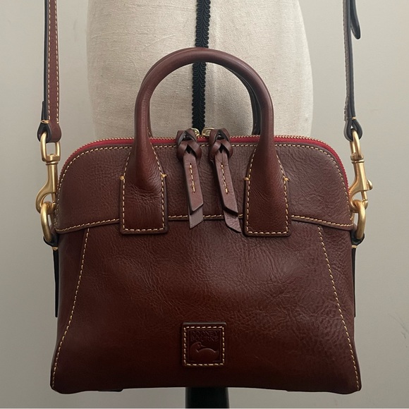 ✨HP🎉Dooney & Bourke Florentine Cameron Crossbody Satchel, Chestnut - Picture 2 of 16